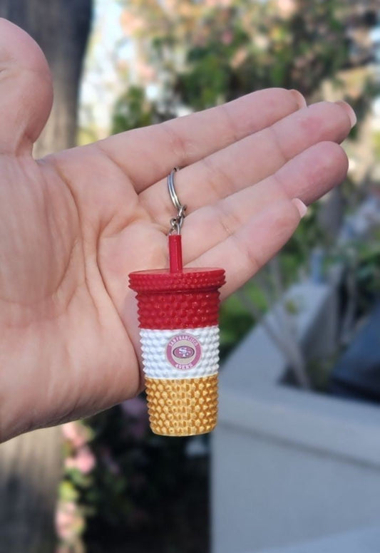 49Ers Studded Tumbler Keychain